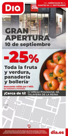 Catálogo Dia en Talavera de la Reina | Gran apertura Dia del 10/09 al 16/09 | 2025-09-10T00:00:00.000Z - 2025-09-16T00:00:00.000Z