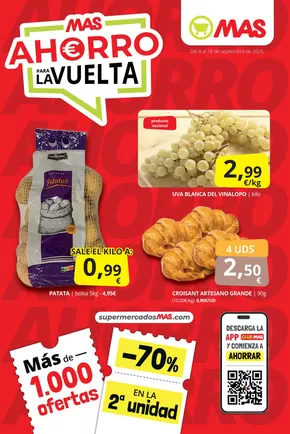 Catálogo Supermercados MAS en Cádiz | Hasta el 18/09/2025 | 2025-09-09T00:00:00.000Z - 2025-09-18T00:00:00.000Z