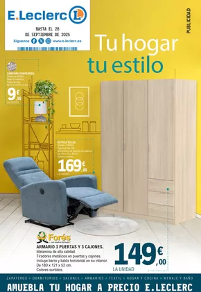 Catálogo E.Leclerc | Tu hogar tu estilo | 2025-09-10T00:00:00.000Z - 2025-09-28T00:00:00.000Z