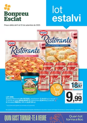 Preus vàlids del 9 al 22 de setembre de 2025