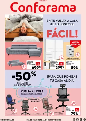 Catálogo Conforama | En tu vuelta a casa ite lo ponemos fácil! | 2025-09-10T00:00:00.000Z - 2025-09-24T00:00:00.000Z