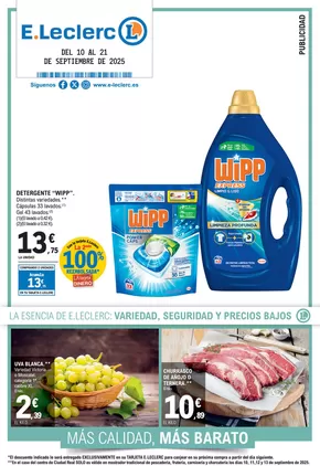 Catálogo E.Leclerc en Riudarenes | Hiper Ofertas 15 | 2025-09-10T00:00:00.000Z - 2025-09-21T00:00:00.000Z