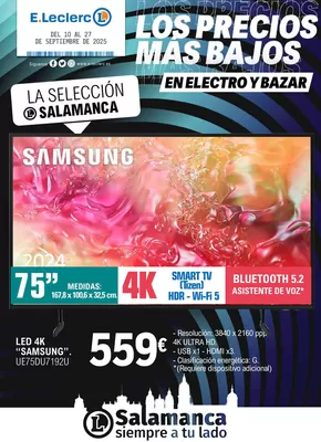 Catálogo E.Leclerc en Riudarenes | Electro y Bazar | 2025-09-10T00:00:00.000Z - 2025-09-27T00:00:00.000Z