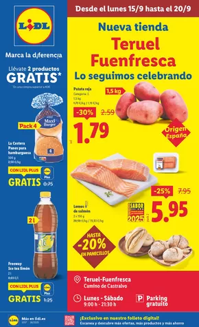 Catálogo Lidl en Teruel | Nueva tienda | 2025-09-15T00:00:00.000Z - 2025-09-20T00:00:00.000Z