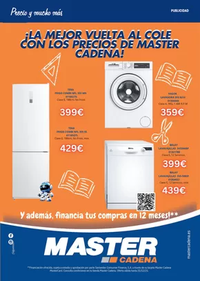 ¡la Mejor Vuelta Al Cole Con Los Precios De Master Cadena! 