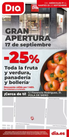 Catálogo Dia en Oviedo | Gran apertura Dia del 17/09 al 23/09 | 2025-09-17T00:00:00.000Z - 2025-09-23T00:00:00.000Z