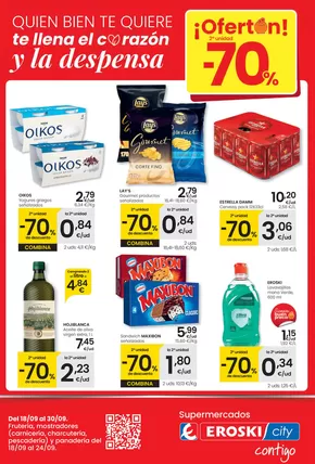 Catálogo Eroski en Valladolid | ¡OFERTÓN! 2a unidad -70% City Baleares | 2025-09-18T00:00:00.000Z - 2025-10-01T00:00:00.000Z