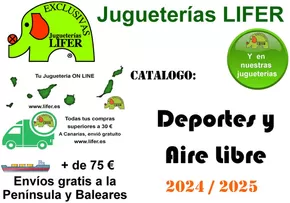 Catálogo Jugueterías Lifer en La Orotava | Deportes y Aire Libre | 2025-09-18T00:00:00.000Z - 2025-12-31T00:00:00.000Z