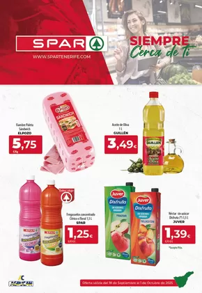 Catálogo Spar Tenerife en Canyelles | Siempre Cerca De Ti | 2025-09-18T00:00:00.000Z - 2025-10-01T00:00:00.000Z