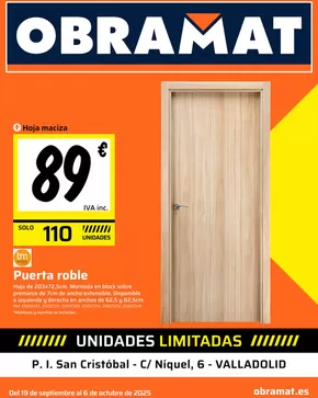 Catálogo Obramat | Del 19 de septiembre al 6 de octubre de 2025  | 2025-09-23T00:00:00.000Z - 2025-10-06T00:00:00.000Z