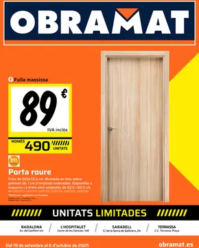 Catálogo Obramat | Del 19 de setembre al 6 d’octubre de 2025 | 2025-09-24T00:00:00.000Z - 2025-10-06T00:00:00.000Z