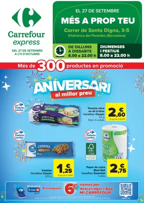 Catálogo Carrefour Express en Vilafranca del Penedes | Més a prop teu | 2025-09-27T00:00:00.000Z - 2025-10-11T00:00:00.000Z