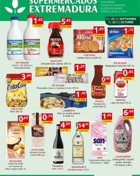 Catálogo Supermercados Extremadura en Puebla de la Calzada | Catálogo Supermercados Extremadura | 2025-09-25T00:00:00.000Z - 2025-10-22T00:00:00.000Z