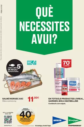 Catálogo Hipercor | Què Necessites Avui? | 2025-09-25T00:00:00.000Z - 2025-10-08T00:00:00.000Z