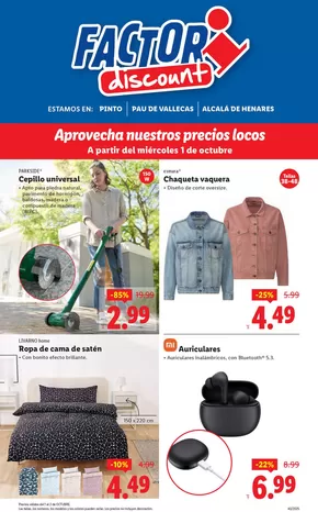 Catálogo FACTORI discount en Medina de Pomar | Factori discount - Ofertas válidas del 01/10 al 06/10 | 2025-10-01T00:00:00.000Z - 2025-10-06T00:00:00.000Z