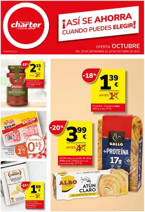 Catálogo Supermercados Charter | ¡Así Se Ahorra Cuando Puedes Elegir! | 2025-09-25T00:00:00.000Z - 2025-10-22T00:00:00.000Z