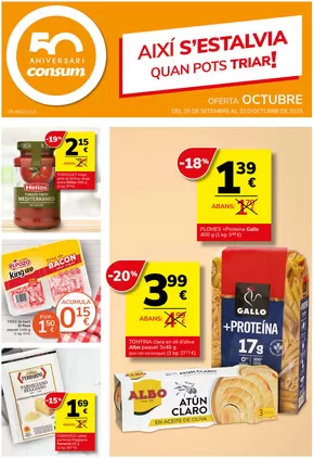 Catálogo Consum en Barcelona | Així s’estalvia quan pots triar! | 2025-09-25T00:00:00.000Z - 2025-10-22T00:00:00.000Z