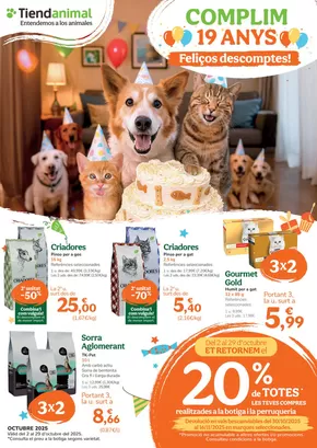 Catálogo Tiendanimal en Playa de San Juan | Feliços descomptes! | 2025-10-02T00:00:00.000Z - 2025-10-29T00:00:00.000Z