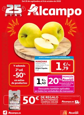 Catálogo Alcampo en Getafe | Del 25 de septiembre al 8 de octubre de 2025 | 2025-09-26T00:00:00.000Z - 2025-10-08T00:00:00.000Z