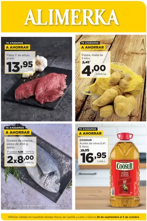 Catálogo Alimerka en Zamora | Ofertas válidas en nuestras tiendas físicas de Castilla y León y Galicia 29 de septiembre al 5 de octubre | 2025-09-29T00:00:00.000Z - 2025-10-05T00:00:00.000Z