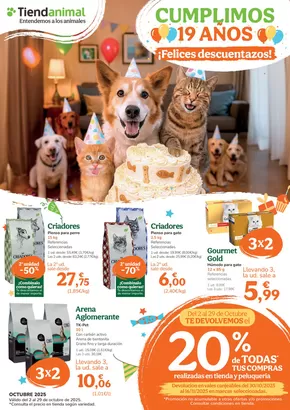 Catálogo Tiendanimal en Pedro Abad | ¡Felices descuentazos! | 2025-10-02T00:00:00.000Z - 2025-10-29T00:00:00.000Z