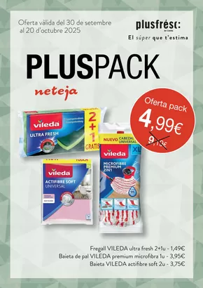 Catálogo Plusfresc en Torregrossa | Oferta vàlida del 30 de setembre al 20 d’octub | 2025-10-01T00:00:00.000Z - 2025-10-20T00:00:00.000Z