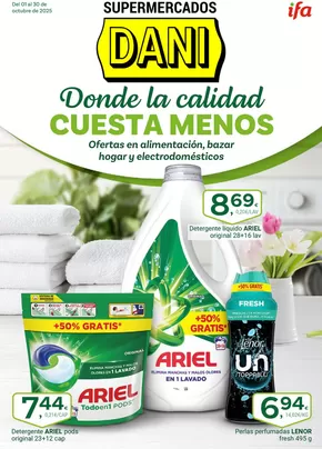 Catálogo Supermercados Dani en Granada | Del 01 al 30 de octubre de 2025 | 2025-10-01T00:00:00.000Z - 2025-10-30T00:00:00.000Z