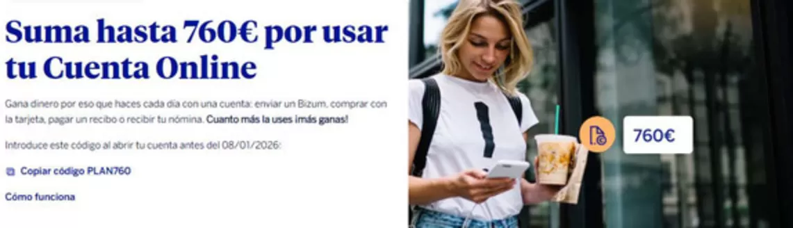 Catálogo BBVA en Mungia | Suma hasta 760€ por usar tu Cuenta Online | 2025-10-02T00:00:00.000Z - 2026-01-08T00:00:00.000Z
