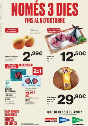 Catálogo Hipercor | Només 3 Dies | 2025-10-03T00:00:00.000Z - 2025-10-06T00:00:00.000Z