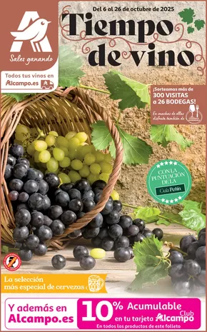 Catálogo Alcampo en Estrada | Tiempo de vino | 2025-10-06T00:00:00.000Z - 2025-10-26T00:00:00.000Z