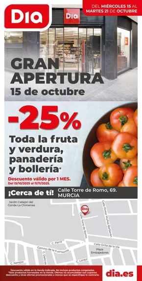 Catálogo Dia en Murcia | Gran apertura Dia del 15/10 al 21/10 | 2025-10-15T00:00:00.000Z - 2025-10-21T00:00:00.000Z