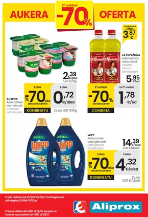 Catálogo Eroski | 2a unidad -70% Aliprox | 2025-10-16T00:00:00.000Z - 2025-10-28T00:00:00.000Z