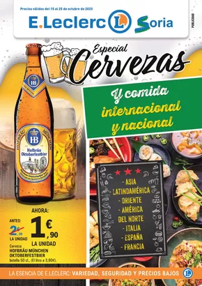 Catálogo E.Leclerc | ESPECIAL CERVEZAS Y COMIDA INTERNACIONAL Y NACIONAL | 2025-10-16T00:00:00.000Z - 2025-10-25T00:00:00.000Z