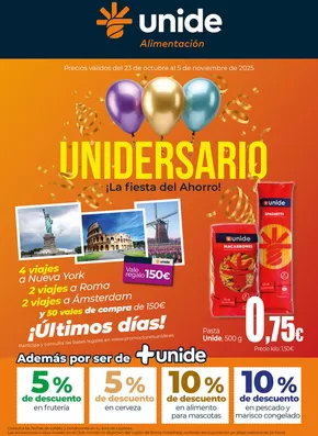 Catálogo UNIDE Alimentación en Quel | ¡La fiesta de ahorro! UNIDE Alimentación Península | 2025-10-23T00:00:00.000Z - 2025-11-05T00:00:00.000Z