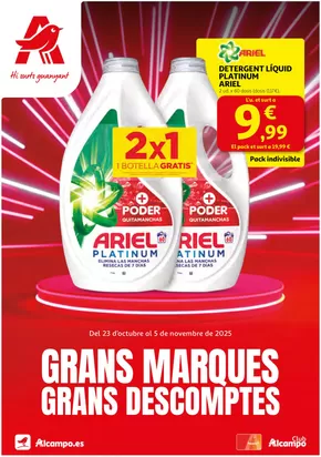 Catálogo Alcampo en Granollers | Grans Marques Grans Descomptes | 2025-10-23T00:00:00.000Z - 2025-11-05T00:00:00.000Z