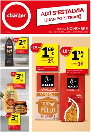 Catálogo Supermercados Charter en Tui | Així S'estalvia Quan Pots Triar! | 2025-10-23T00:00:00.000Z - 2025-11-19T00:00:00.000Z