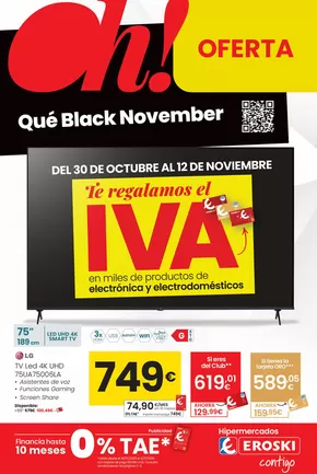 Catálogo Eroski en Quart | Oh! Qué Black November | 2025-10-30T00:00:00.000Z - 2025-11-11T00:00:00.000Z