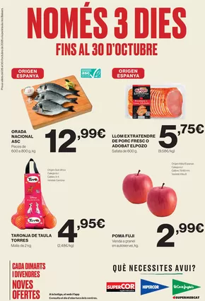 Catálogo Hipercor en Castelló de Rugat | Només 3 Dies | 2025-10-28T00:00:00.000Z - 2025-10-30T00:00:00.000Z