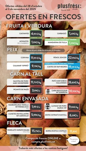 Catálogo Plusfresc en Llanera | Ofertes En Frescos | 2025-10-29T00:00:00.000Z - 2025-11-03T00:00:00.000Z