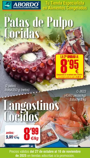 Precios válidos del 27 de octubre al 16 de noviembre de 2025