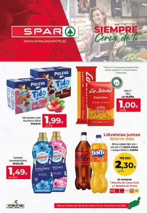 Catálogo SPAR Lanzarote en Alcalá de Henares | Ofertas válidas del 30 de Octubre al 12 de Noviembre de 2025 | 2025-10-30T00:00:00.000Z - 2025-11-12T00:00:00.000Z