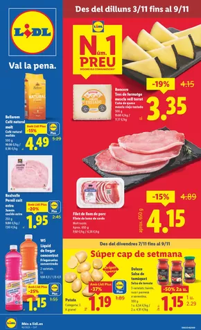 Catálogo Lidl en Santa Coloma de Farners | № 1 PRECIO - Ofertas válidas del 03/11 al 09/11 | 2025-11-03T00:00:00.000Z - 2025-11-09T00:00:00.000Z