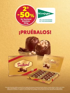 Catálogo Suchard El Corte Inglés en Calatayud | 2ª -50% en Suchard Bombón 254g | 2025-11-06T00:00:00.000Z - 2025-11-19T00:00:00.000Z