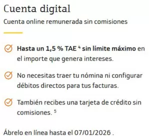 Catálogo Bankinter en Paterna | Cuenta Digital | 2025-11-11T00:00:00.000Z - 2026-01-07T00:00:00.000Z