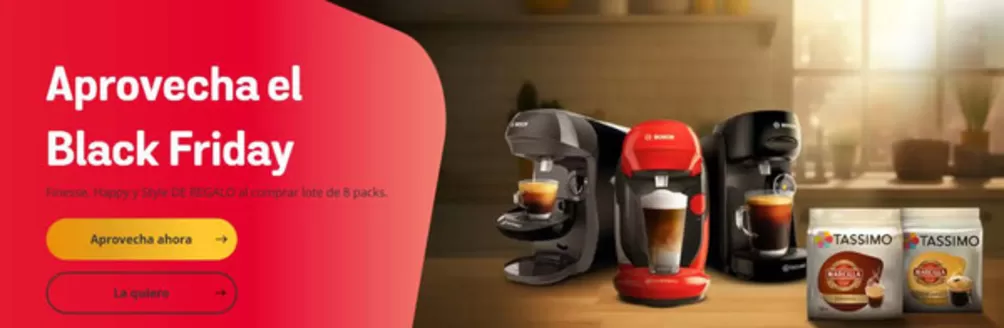 Catálogo Tassimo en Igualada | Aprovecha el Black Friday | 2025-11-12T00:00:00.000Z - 2025-11-25T00:00:00.000Z