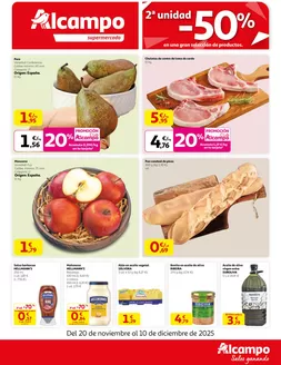 Catálogo Alcampo | 2ª unidad -50% en una gran selección de productos. | 2025-11-20T00:00:00.000Z - 2025-12-10T00:00:00.000Z