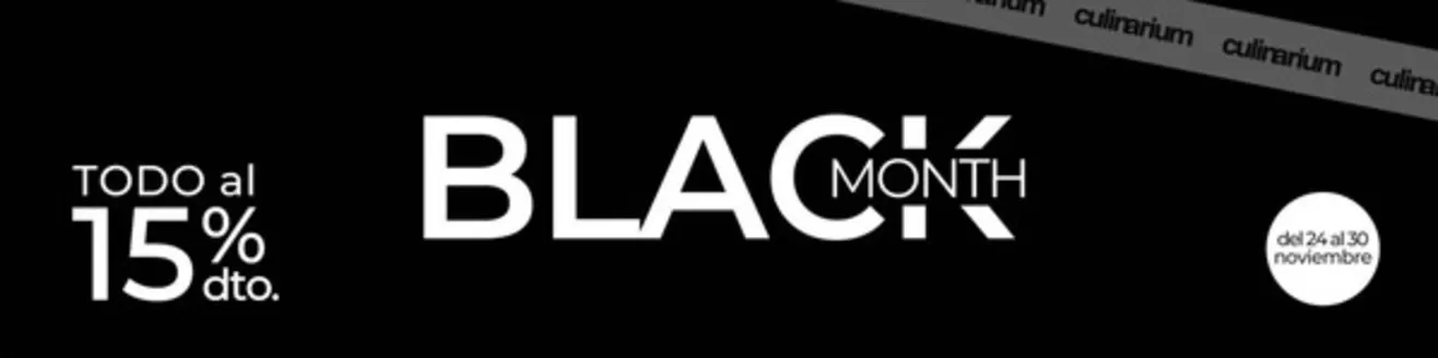 Catálogo Culinarium | Todo al 15% dto. | 2025-11-25T00:00:00.000Z - 2025-11-30T00:00:00.000Z