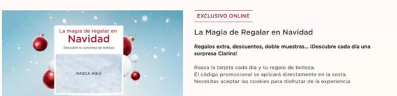 Catálogo Clarins en Palma de Mallorca | La Magia de Regalar en Navidad | 2025-12-03T00:00:00.000Z - 2025-12-04T00:00:00.000Z