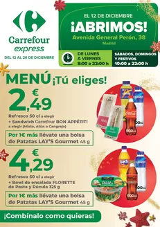 Catálogo Carrefour Express en Tres Cantos | Abrimos! | 2025-12-12T00:00:00.000Z - 2025-12-26T00:00:00.000Z