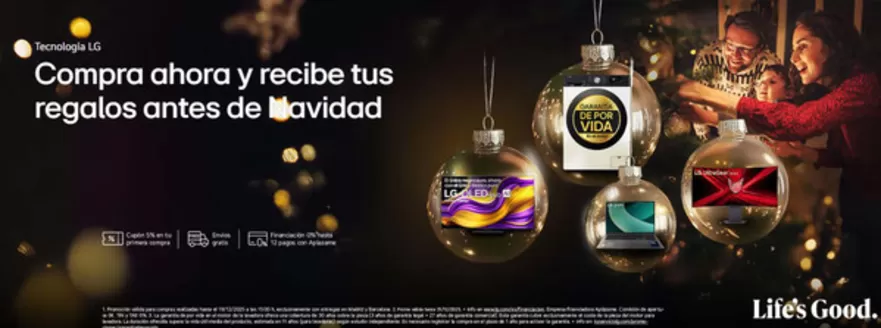 Catálogo LG en Mataró | Compra ahora y recibe tus regalos antes de Navidad | 2025-12-09T00:00:00.000Z - 2025-12-19T00:00:00.000Z